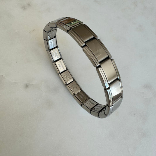 Edelstahl Armband - bold silver