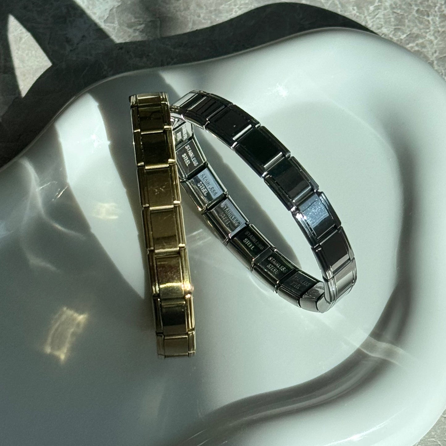 Edelstahl Armband - bold silver