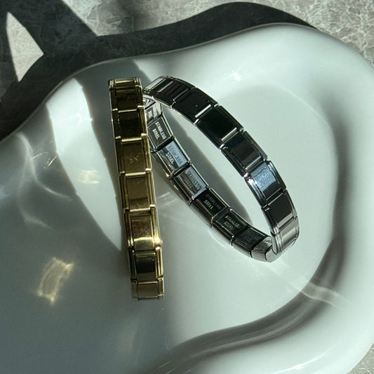 Edelstahl Armband - bold silver