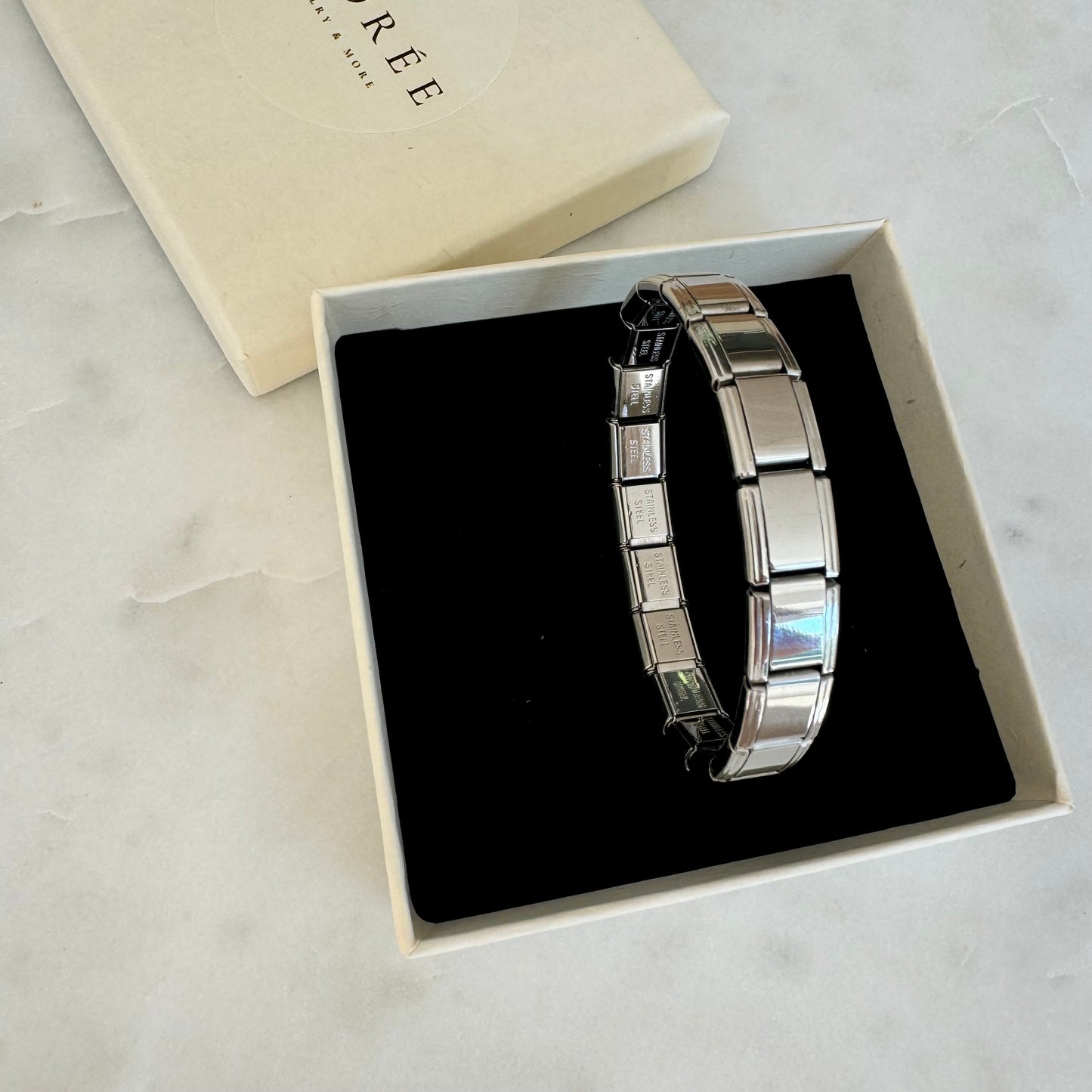 Edelstahl Armband - bold silver